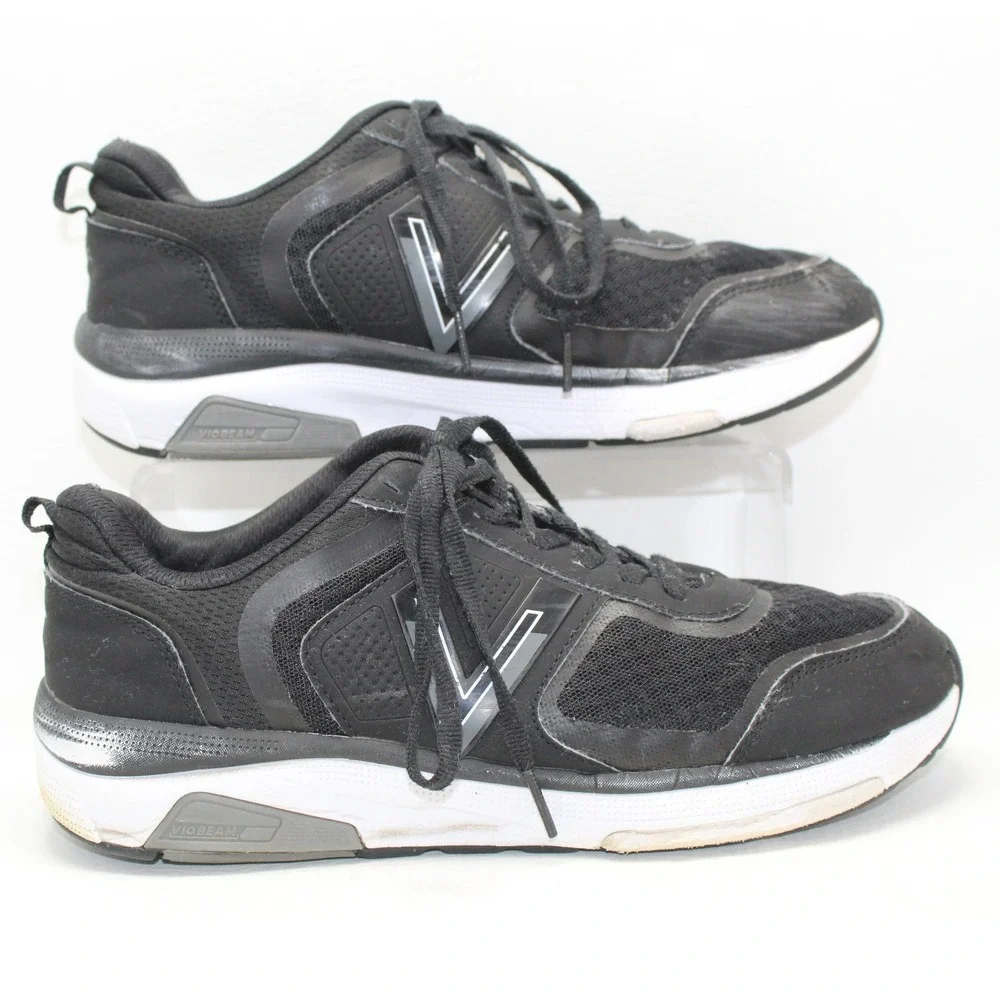 Vionic‎ Walker Strider 001 Womens 9.5 Black White Athletic Walking Shoes